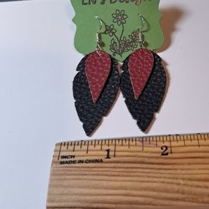 Handcrafted  Faux Leather Earrings